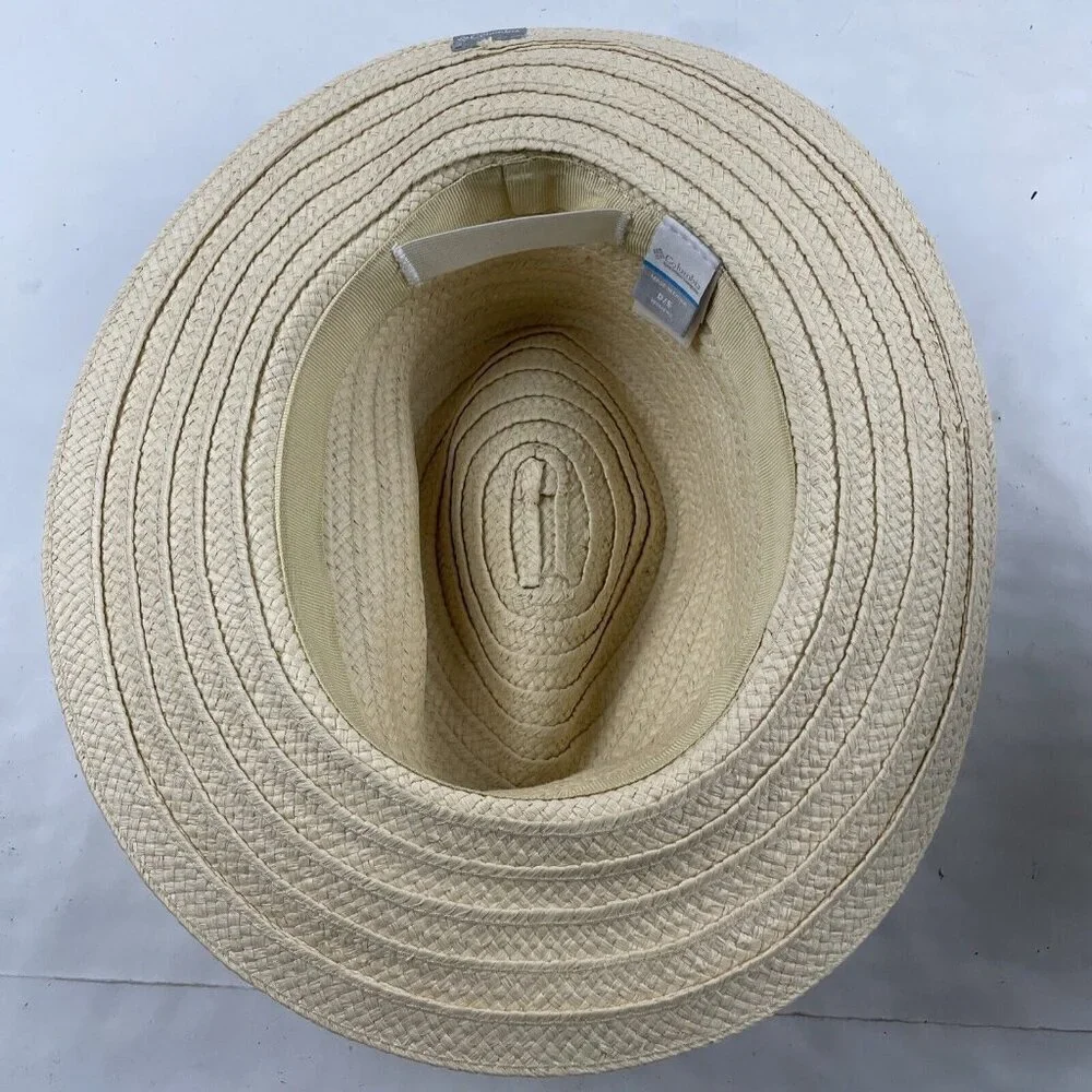 Columbia Paper Fedora Hat Women’s OS Decorative Band Wide Brim Sun Hat Hike